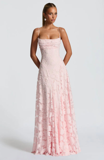 Sophia - Lace Backless Maxi Dress