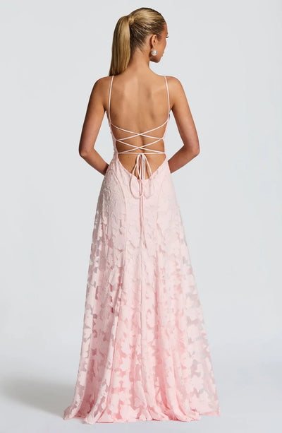 Sophia - Lace Backless Maxi Dress