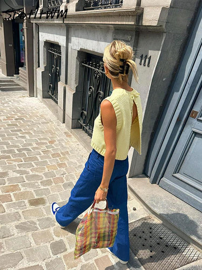 Alissa | Backless Knit Top