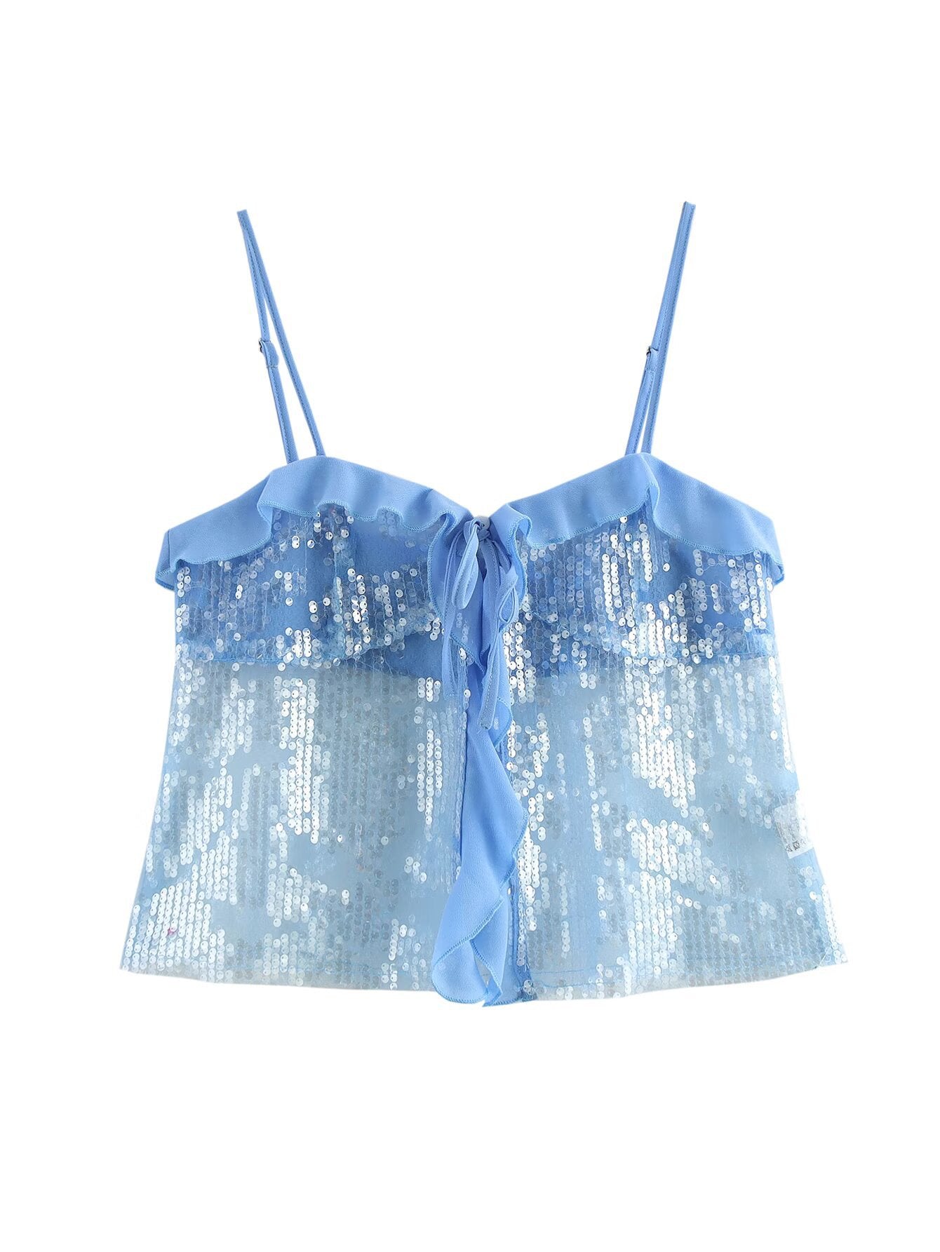 Clara | Pailletten Haltertop