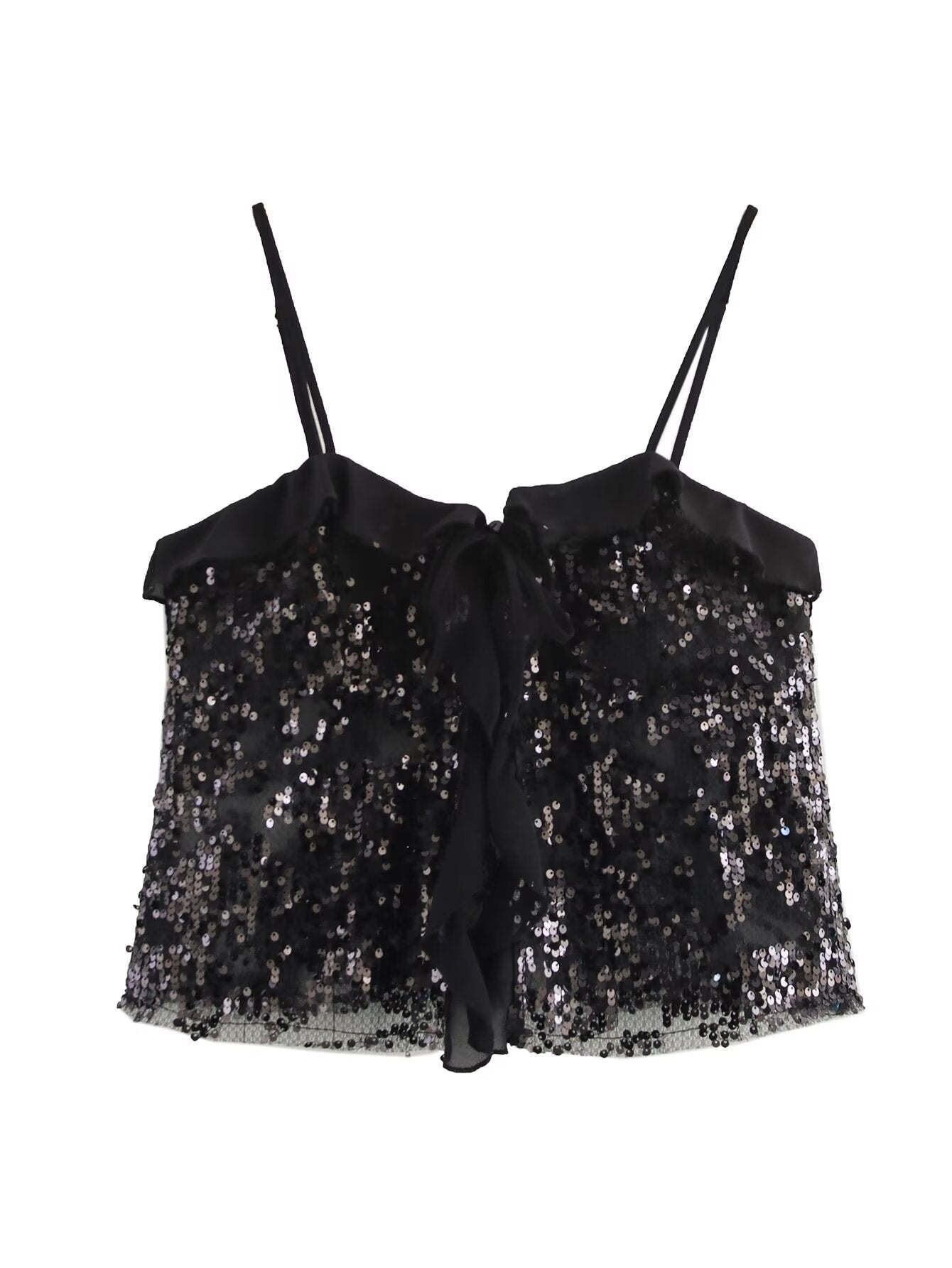 Clara | Pailletten Haltertop