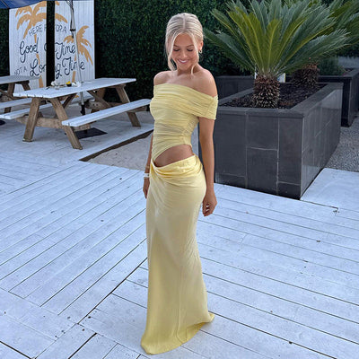 Emily | Sunset Drape Dress