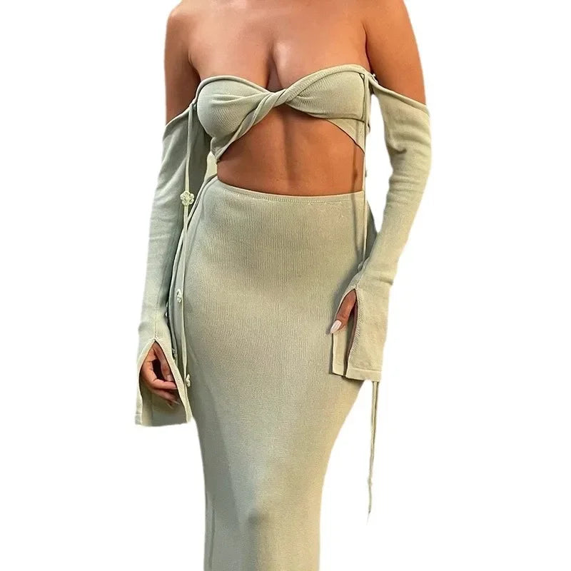 Celeste - Backless Knit Dress