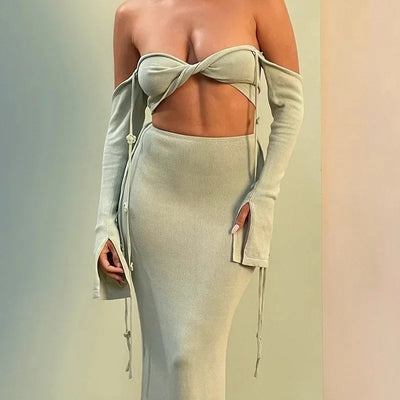 Celeste - Backless Knit Dress
