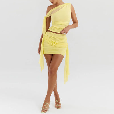 Ava - Pleated Mesh Set