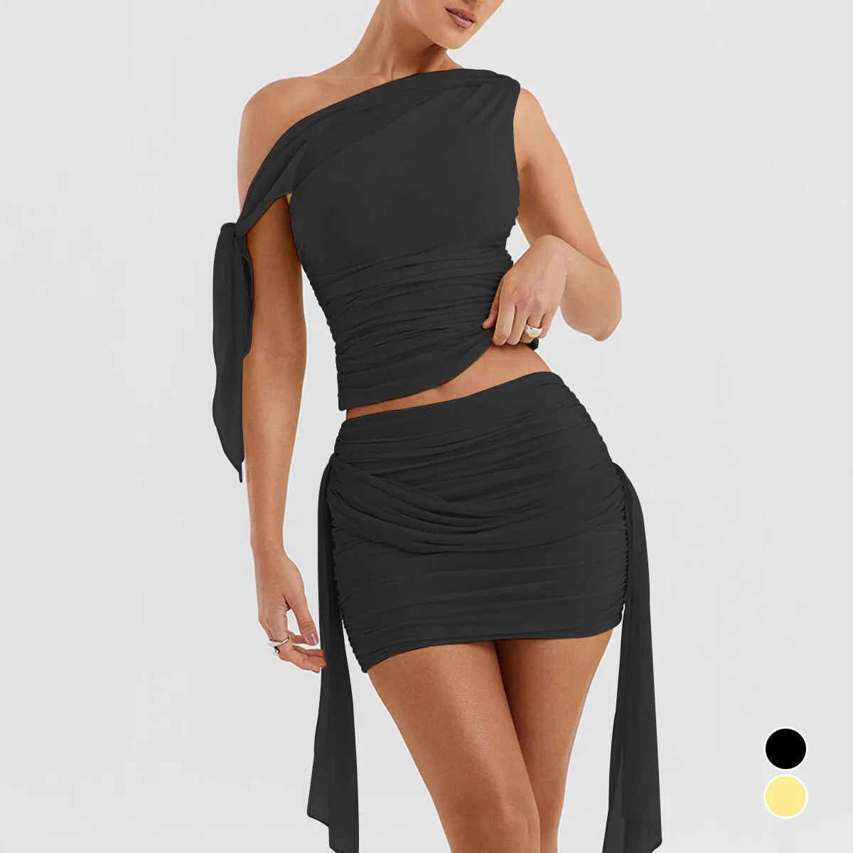 Ava - Pleated Mesh Set