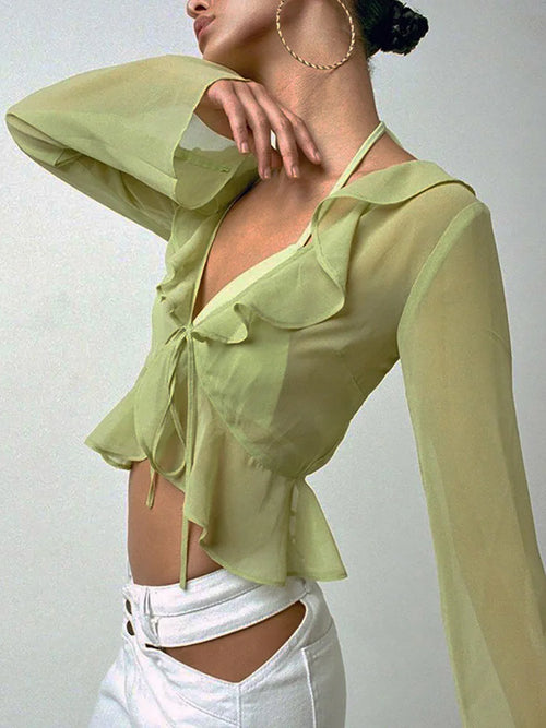 Allison – Vintage Chiffon Top