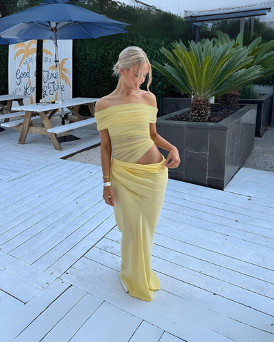 Emily | Sunset Drape Dress