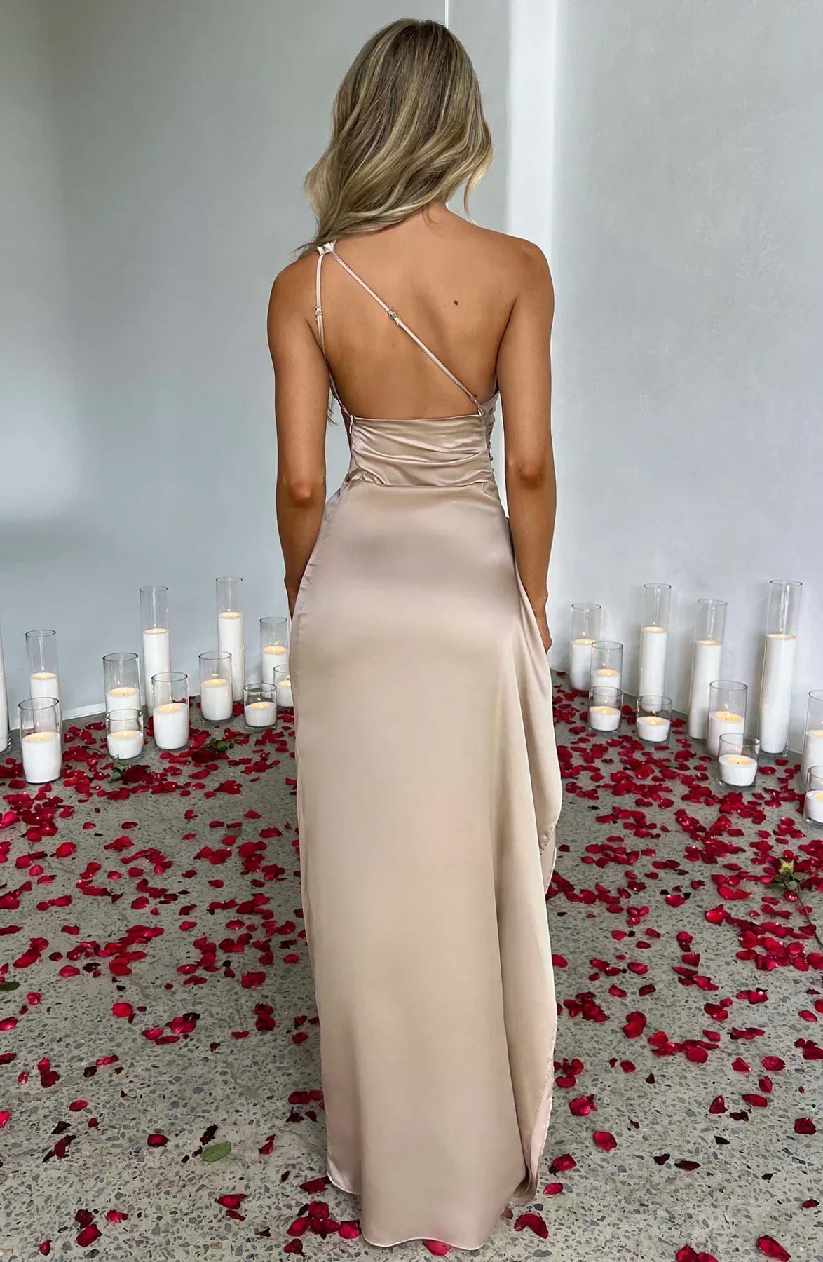 London | Drape Satin Gown