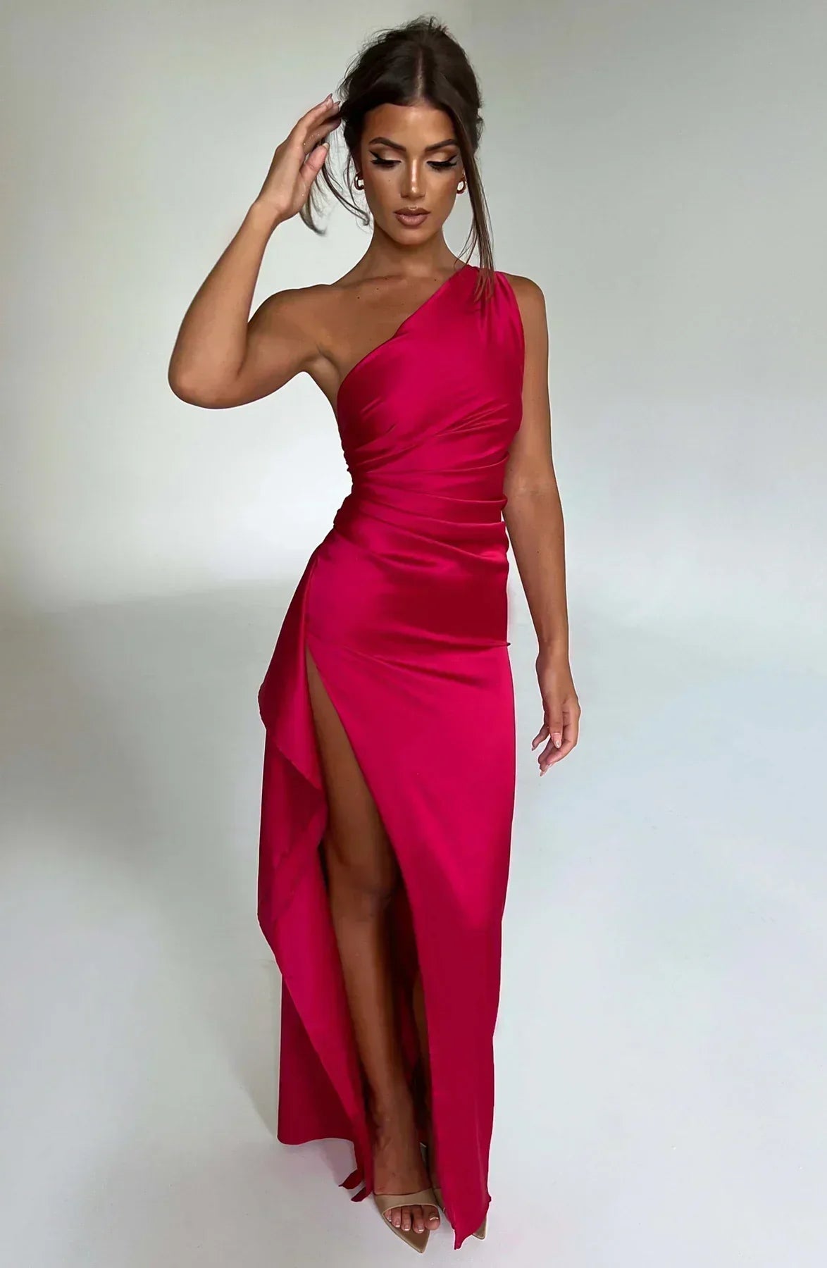 London | Drape Satin Gown
