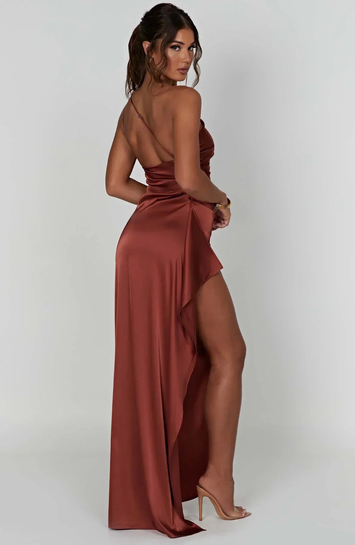 London | Drape Satin Gown