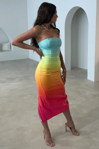 The Solara – Ombre Midi Dress